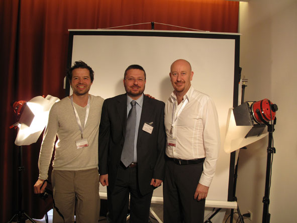 Mr. Eleftherios Chatzakis (middle) with Mr. Alastair Gray [right] and Mr. Mani Norland [left] who took the interview