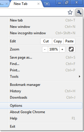 Locate the top menu bar